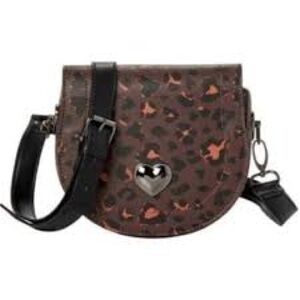 Betsey Johnson luv BETSEY  leopard Print Heart Accent Crossbody Bag